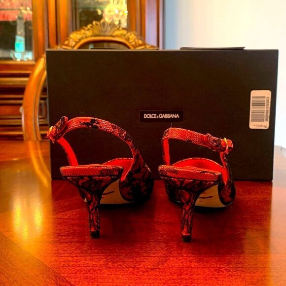 ❤️Dolce&Gabanna sling back leather sandal size EU 36 or US 6, new - Picture 6 of 9